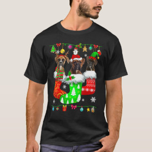 Camiseta Navidades atienden cachorro de perro con Boxer de