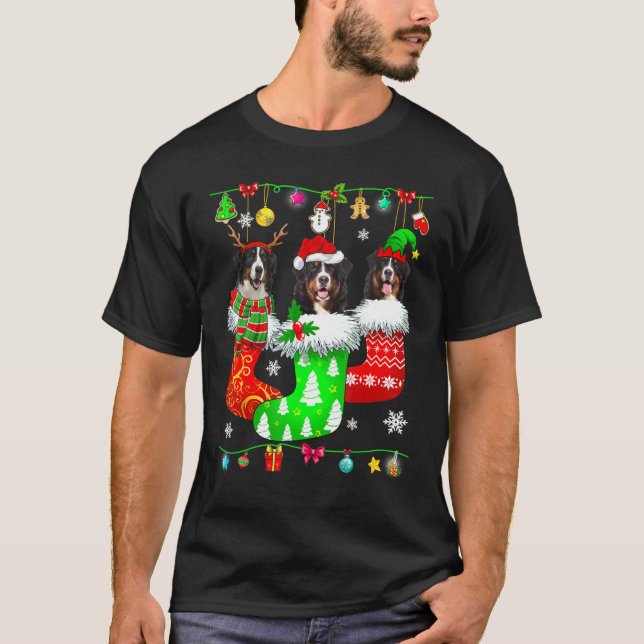 Camiseta Navidades atienden cachorro de perro de montaña pi (Anverso)