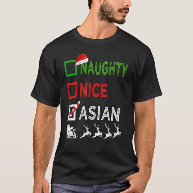 Camiseta Navidades atractivos de Asia Pajamas Funny Santa H (Anverso)