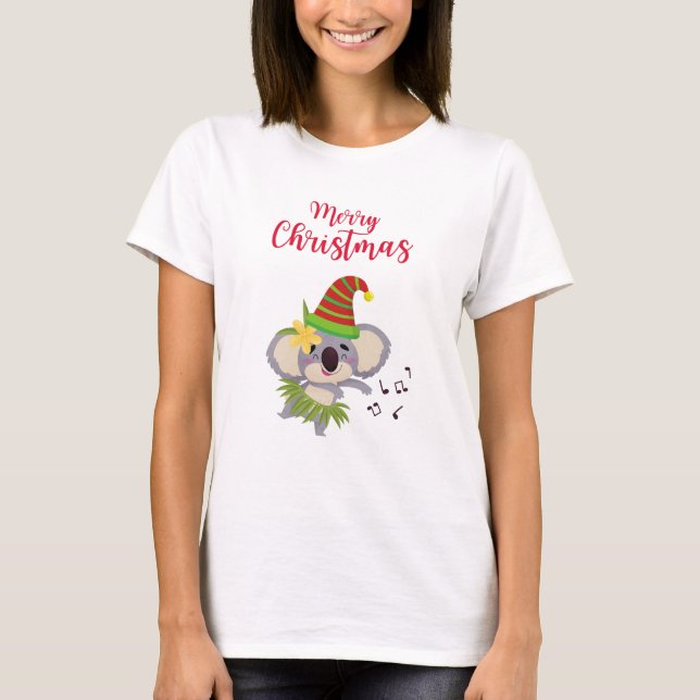 Camiseta Navidades australianos adoran el baile de diseño d (Anverso)