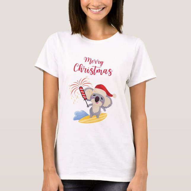 Camiseta Navidades australianos adoran el diseño de surf de (Anverso)