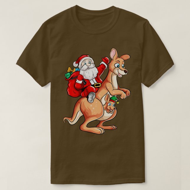 Camiseta Navidades australianos de Santa Riding (Diseño del anverso)