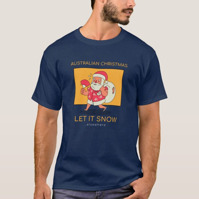 Camiseta Navidades australianos - Que nieve (Anverso)