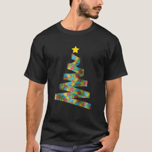 Camiseta Navidades Autismo Conciencia Navidades Rompecabeza