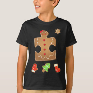 Camiseta Navidades Autismo Gingerbread Puzzle Autism Parple