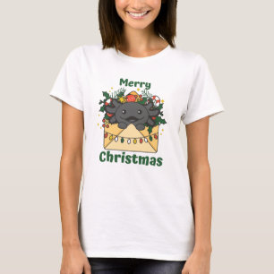 Camiseta Navidades Axolotl Letra Animales de Invierno Axolo