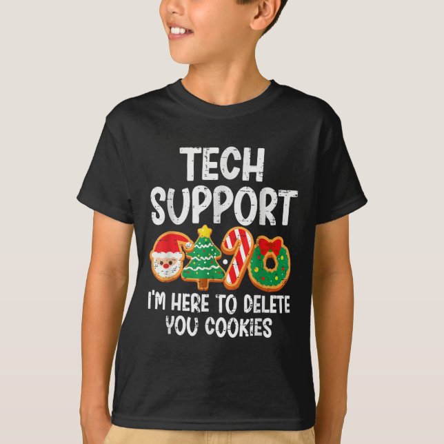 Camiseta Navidades Ayuda Técnica Aquí Para Eliminar Cookies (Anverso)