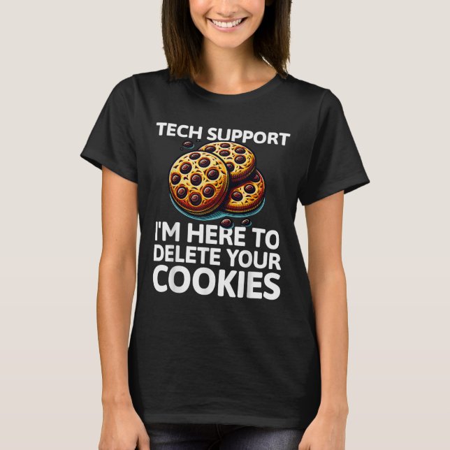 Camiseta Navidades Ayuda Técnica Aquí Para Eliminar Cookies (Anverso)