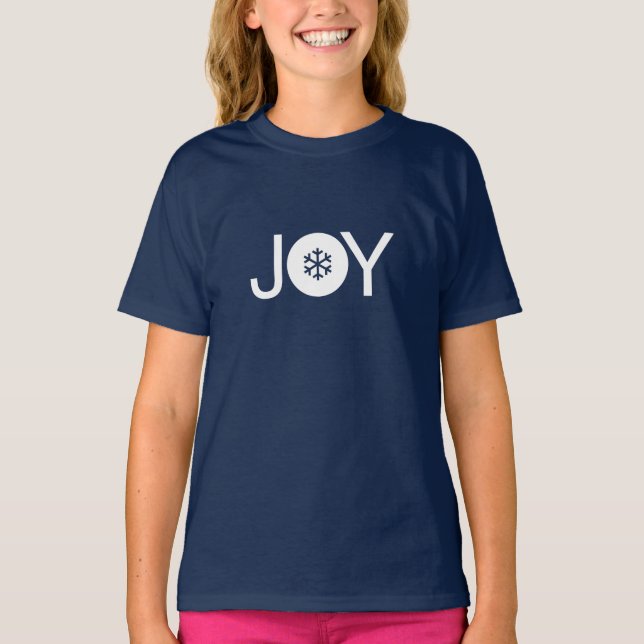 Camiseta Navidades Azules Joy Kids T-Shirt (Anverso)