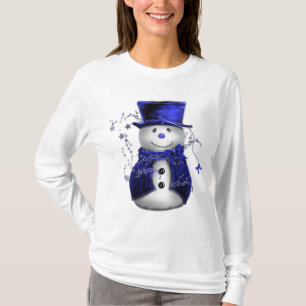 Camiseta Navidades azules Snowman