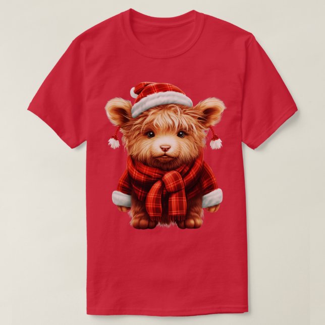 Camiseta Navidades Baby Highland Cow 4 (Diseño del anverso)