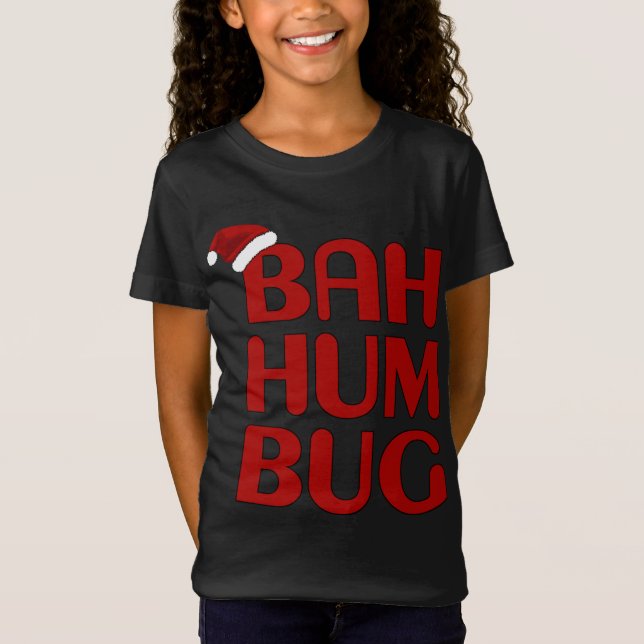 Camiseta Navidades Bah Humbug Shirt-Xmas Humbug Santa Hat (Anverso)