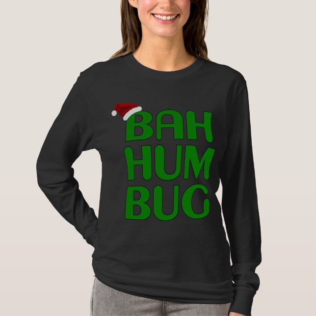 Camiseta Navidades Bah Humbug Xmas Humbug Santa Hat (Anverso)