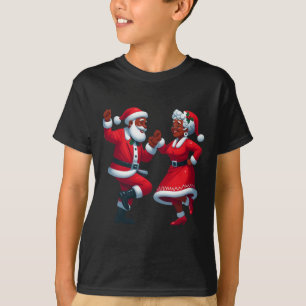 Camiseta Navidades bailando Santa Señora de los afroamerica