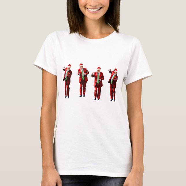 Camiseta Navidades bailarines de Donald Trump MAGA (Anverso)