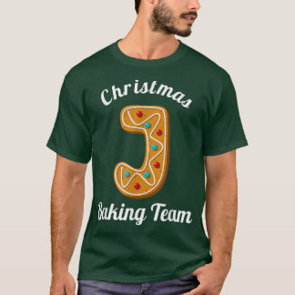 Camiseta Navidades Baking Team Letter J Holiday Mateo Fa