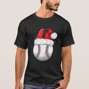 Camiseta Navidades Ball de Béisbol Santa Hat Divertidas Nav