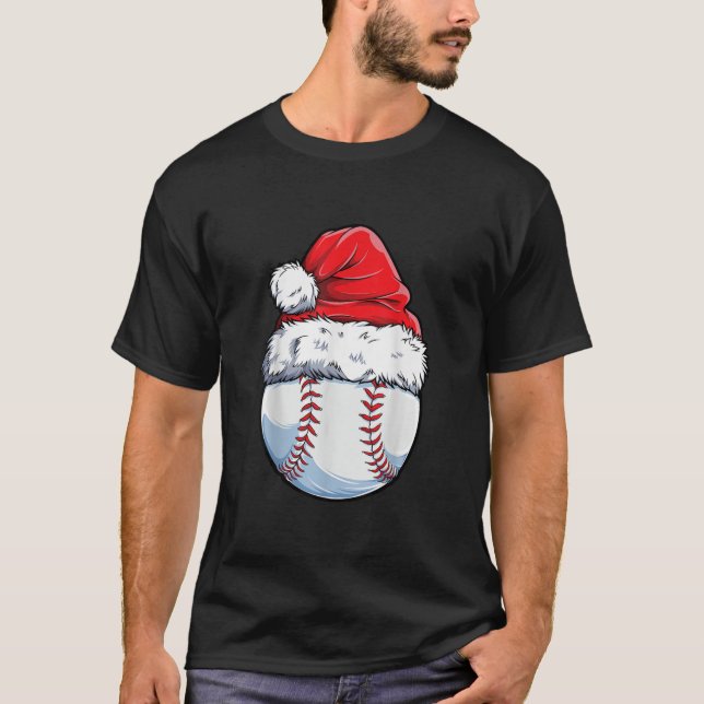 Camiseta Navidades Ball de Béisbol Santa Hat Divertidas Nav (Anverso)