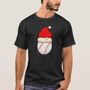 Camiseta Navidades Ball de Béisbol Santa Hat Sports Xmas Bo