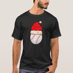 Camiseta Navidades Ball de Béisbol Santa Hat Sports Xmas Bo