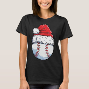 Camiseta Navidades Ball de Béisbol Santa Hat Xmas Catcher P