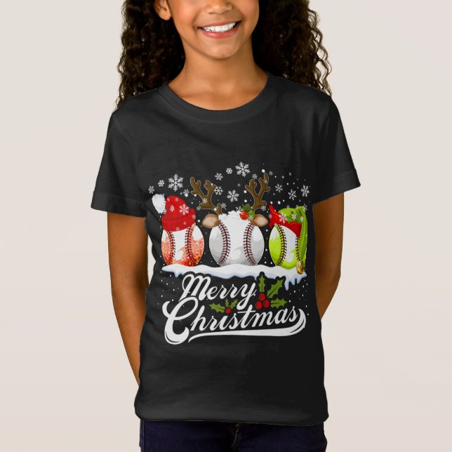 Camiseta Navidades Ball Santa Hat Elf Reindeer Fun (Anverso)