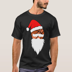 Camiseta Navidades Baloncesto Funny Santa Hat Beard Sport X