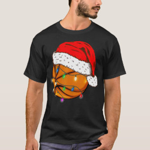Camiseta Navidades Baloncesto Santa Hat Funny Sport Xmas Bo
