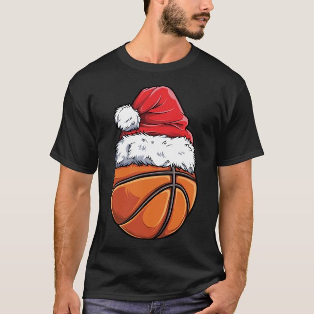 Camiseta Navidades Baloncesto Santa Hat Sports Xmas B (Anverso)