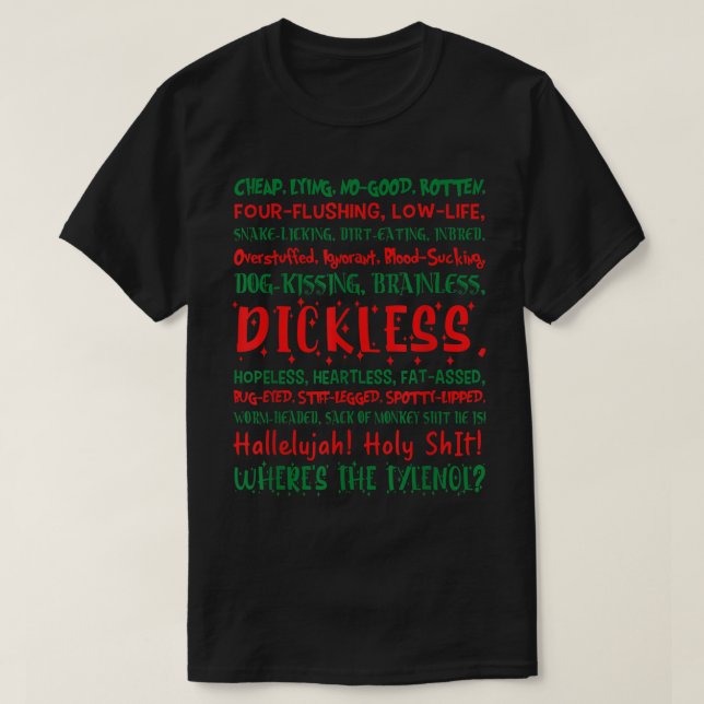 Camiseta Navidades baratos que mienten sin un buen efecto d (Diseño del anverso)