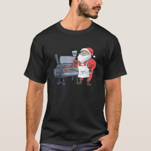 Camiseta Navidades Barbacoa Santa Claus Grill Smoker Steak