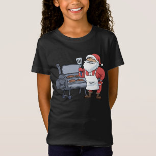 Camiseta Navidades Barbacoa Santa Claus Grill Smoker Steak