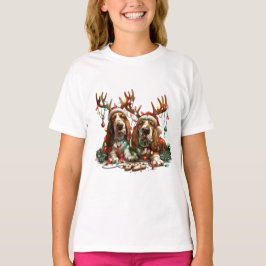 Camiseta Navidades Basset Hound Dogs