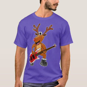 Camiseta Navidades Battend Rudolf La guitarra del trasero d