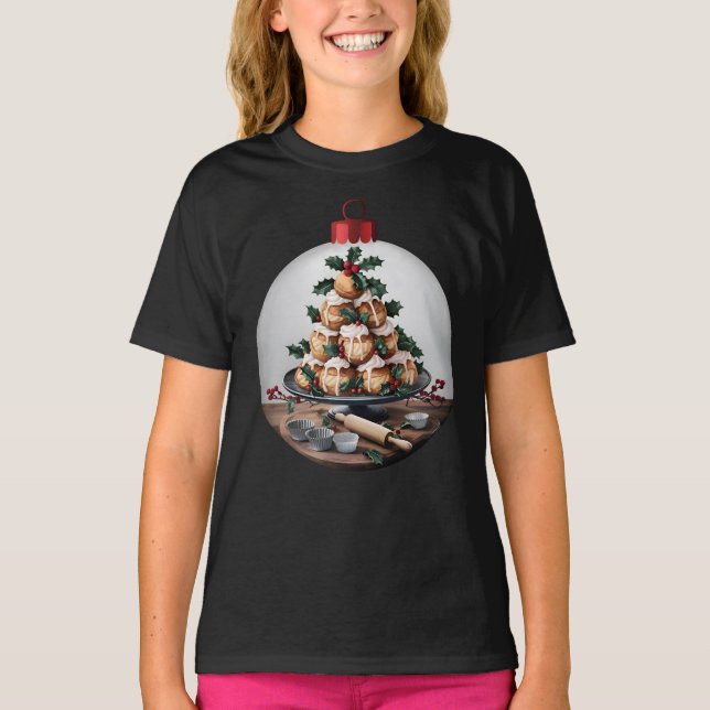 Camiseta Navidades Bauble Profiteroles Baker T-Shirt (Anverso)