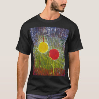 Camiseta Navidades Baubles brillo rojo y amarillo en la chi