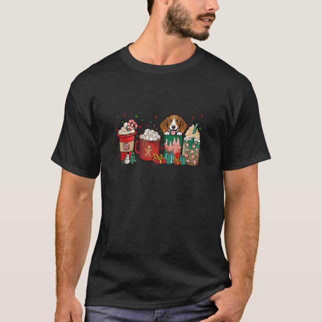 Camiseta Navidades Beagle Dog Café Café Café Vacaciones Mas (Anverso)