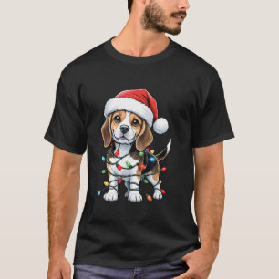 Camiseta Navidades Beagle iluminan a niños Chicas de Santa 
