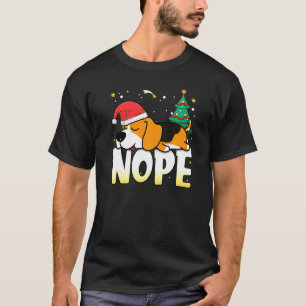 Camiseta Navidades Beagle Nope Lazy Perro Chicas Ropa