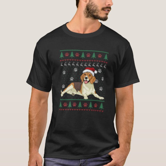 Camiseta Navidades Beagle Suébalo Feo Para Noches De Amante (Anverso)