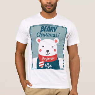 Camiseta Navidades beary lindo personalizado oso polar con 
