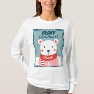 Camiseta Navidades beary lindo personalizado oso polar con 