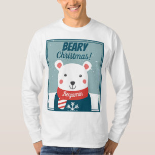 Camiseta Navidades beary lindo personalizado oso polar con 
