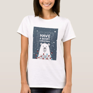Camiseta Navidades beatos Ilustracion de arte de oso polar