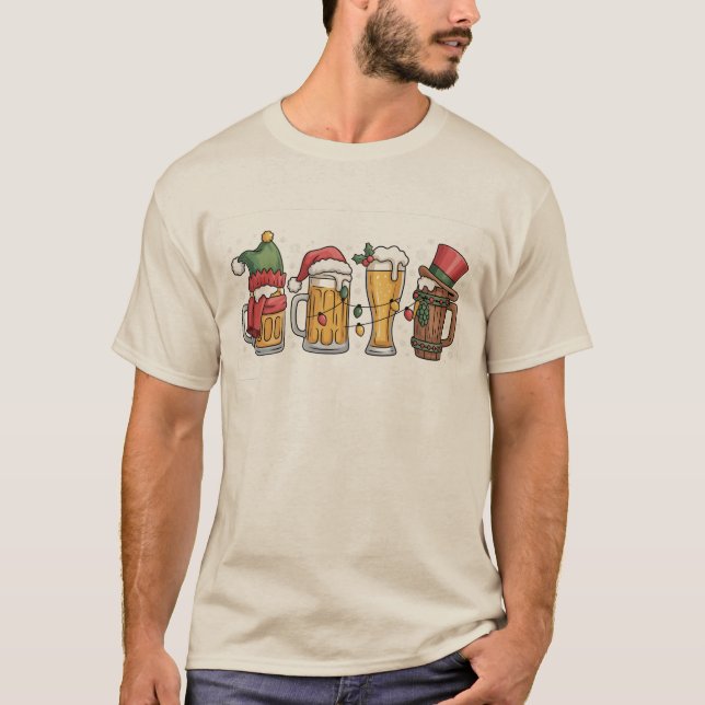 Camiseta Navidades Beer Beer Lover Regalo Espíritu Fiesta (Anverso)