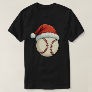 Camiseta Navidades Béisbol Santa Hat Divertidas navidades d