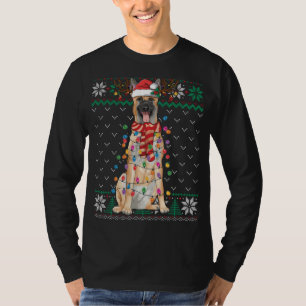 Camiseta Navidades belgas malineses adoran a un perro graci