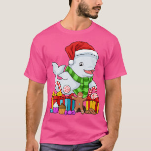 Camiseta Navidades Beluga Regalo de ballena Niños Navidades