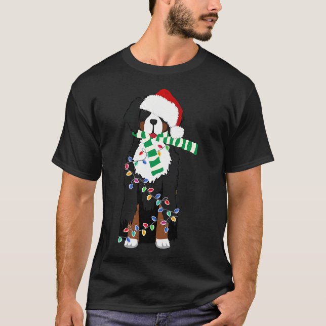 Camiseta Navidades Bernese Mountain Holiday Dog (Anverso)