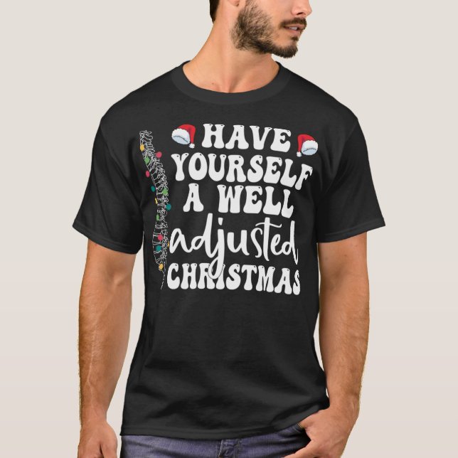 Camiseta Navidades bien ajustados Quiropráctico Santa Chiro (Anverso)